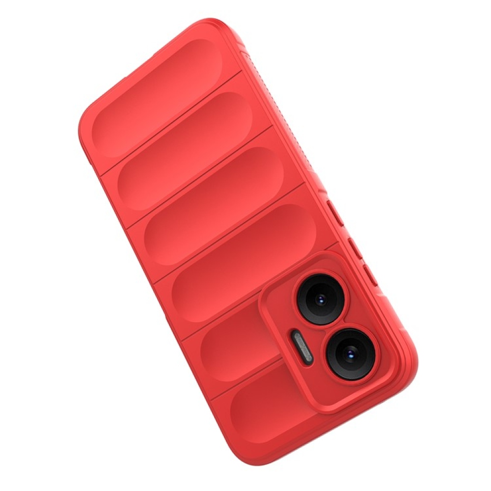 Rugg odolný gélový obal na Xiaomi Poco F7 5G - červený