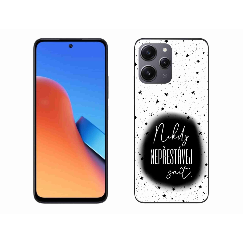 Gélový kryt mmCase na Xiaomi Redmi 12 - citát 1 čiernobiele pozadie