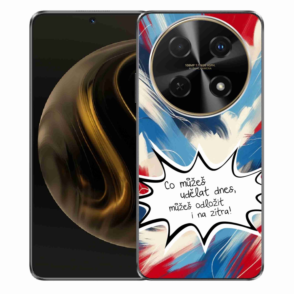 Gélový kryt mmCase na Huawei Nova 12i - vtipný text 9 biele pozadie
