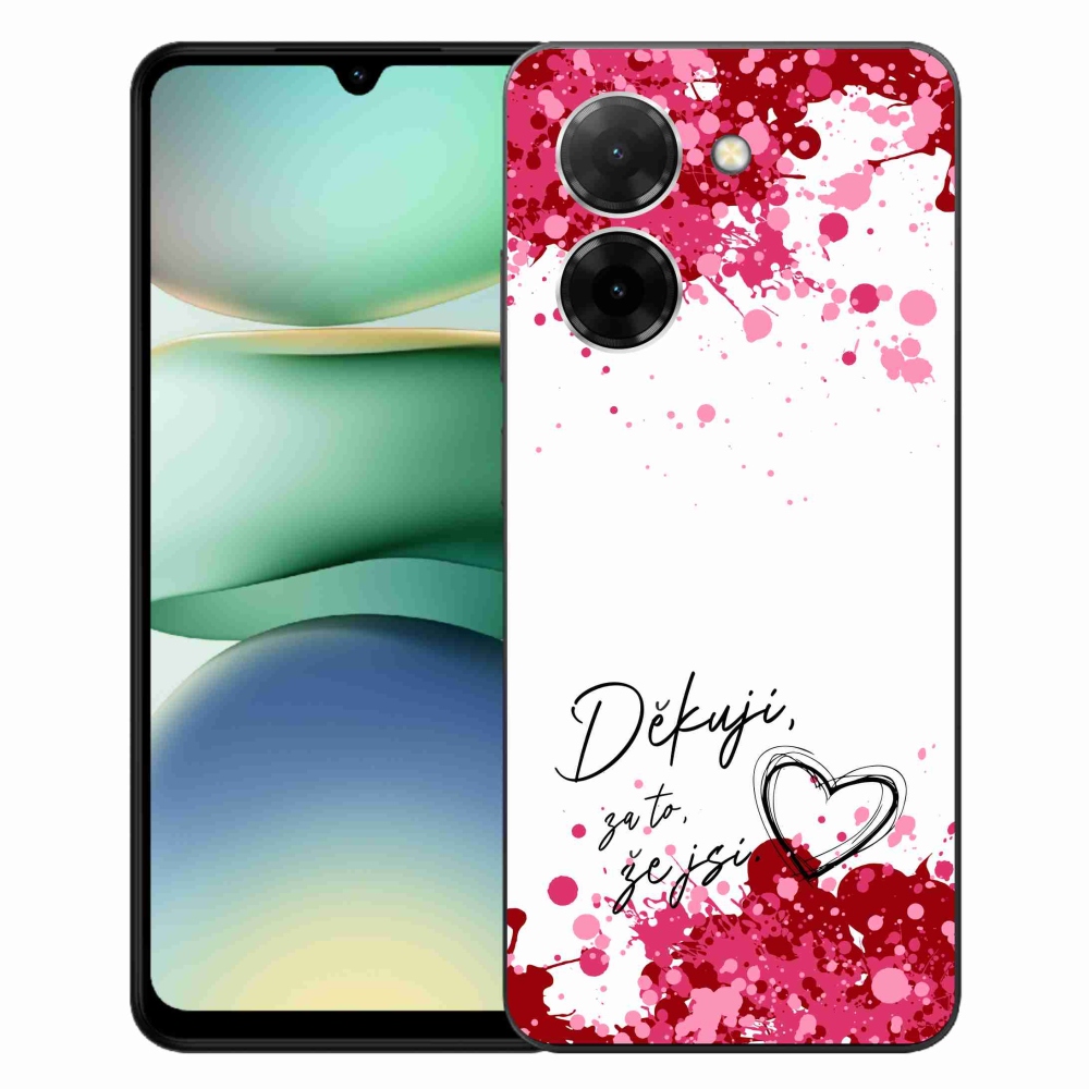 Gélový kryt mmCase na Xiaomi Redmi A5 (173.45x79.35x8.45mm) - zamilovaný text 2 biele pozadie