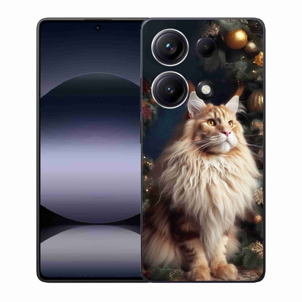 Gélový kryt mmCase na Xiaomi Redmi Note 14S - mačka pri stromčeku