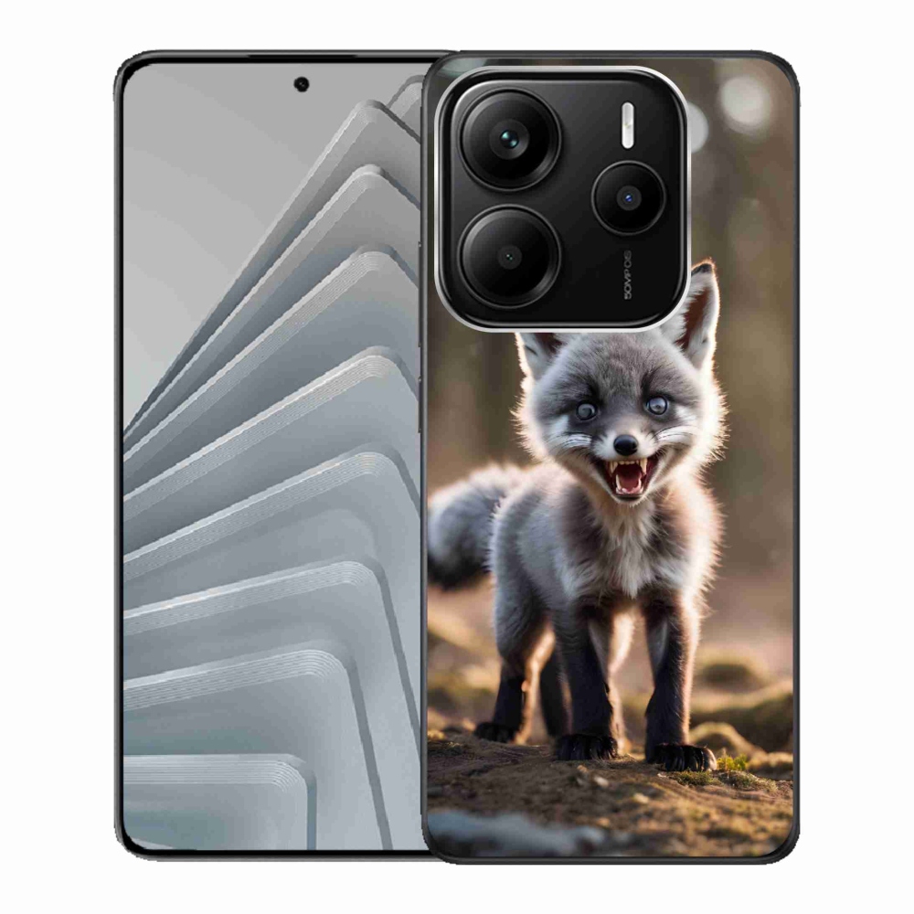 Gélový kryt mmCase na Xiaomi Redmi Note 14 5G - rozzuřená líška