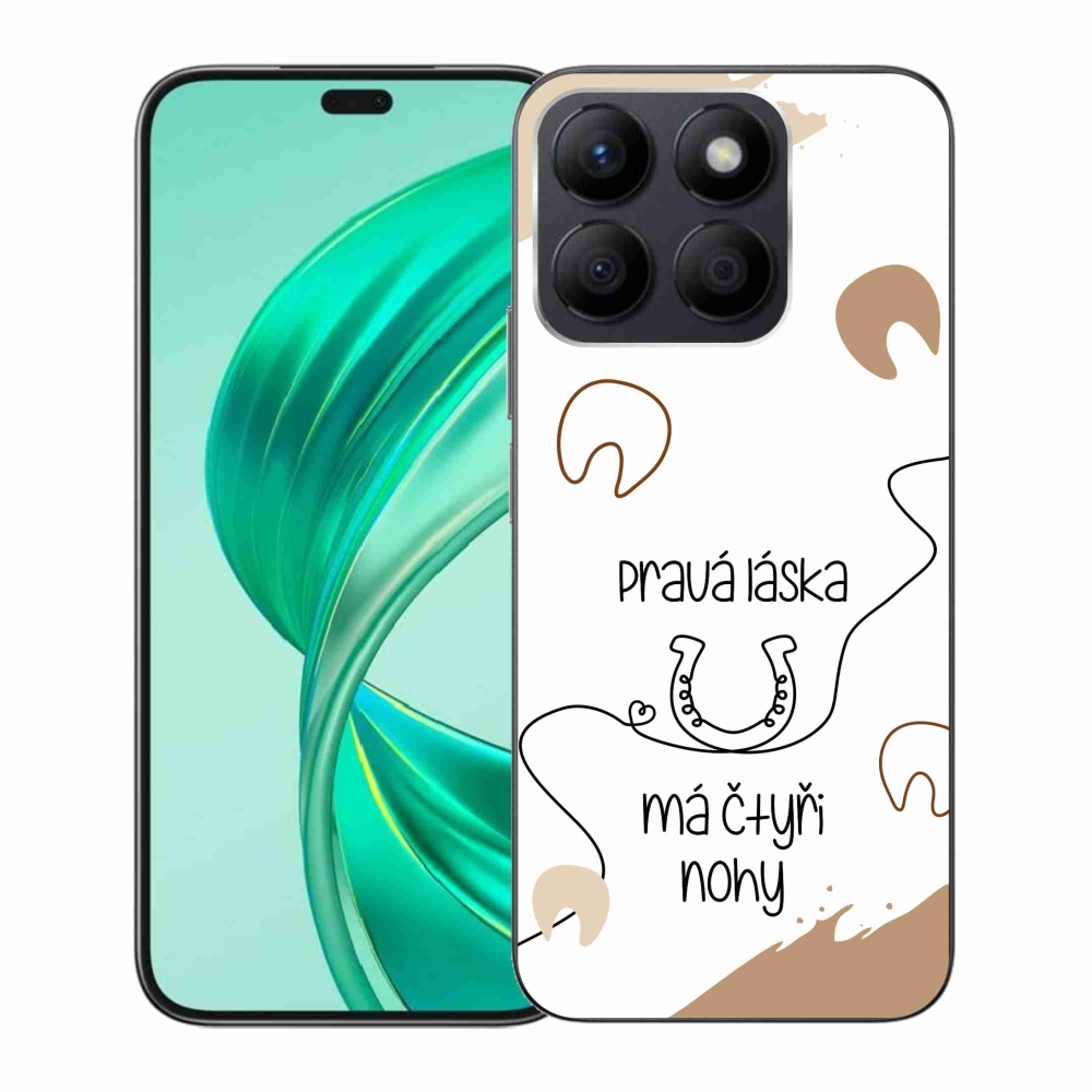 Gélový kryt mmCase na Honor X8b - konský motív biele pozadie