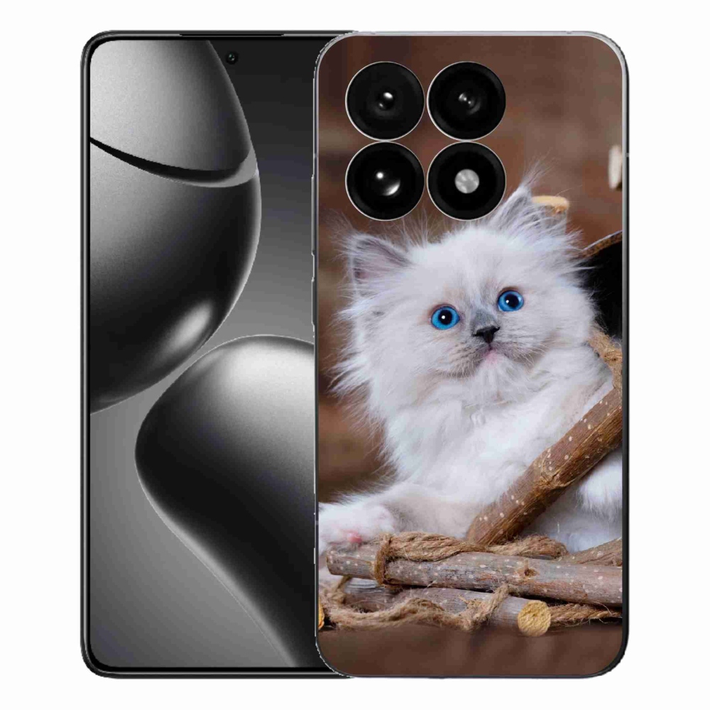 Gélový kryt mmCase na Xiaomi 15T - biele mačiatko
