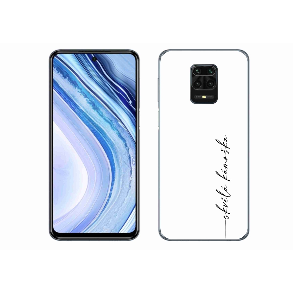 Gélový kryt mmCase na Xiaomi Redmi Note 9S - skvelá kamoška 1 biele pozadie