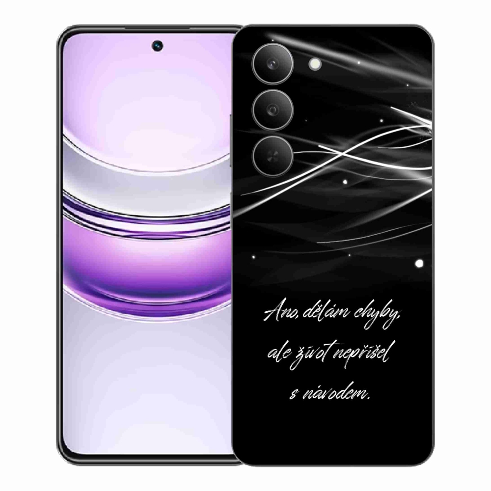Gélový kryt mmCase na Realme 14x 5G - citát čierne pozadie