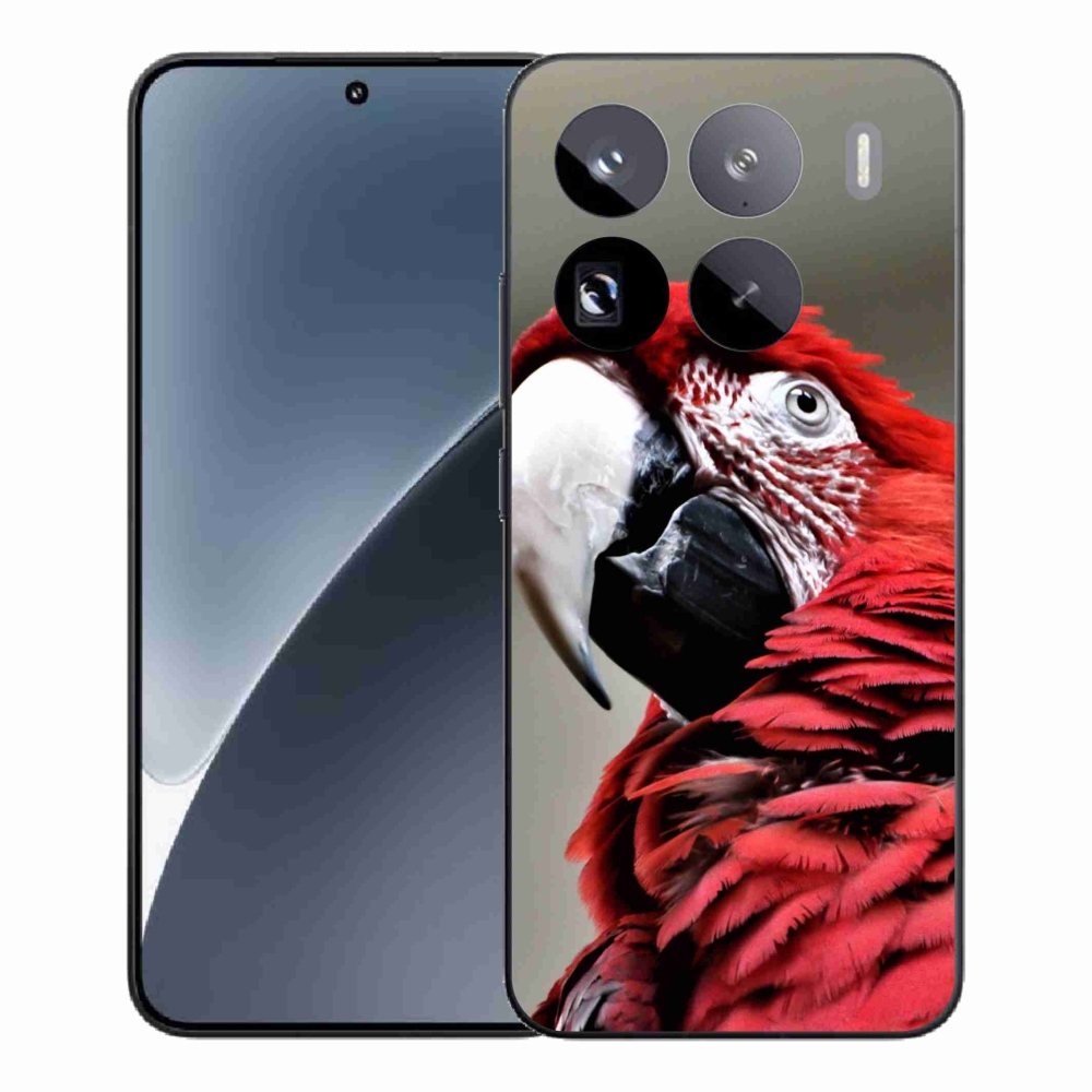 Gélový kryt mmCase na Xiaomi 15 Pro - papagáj ara červený