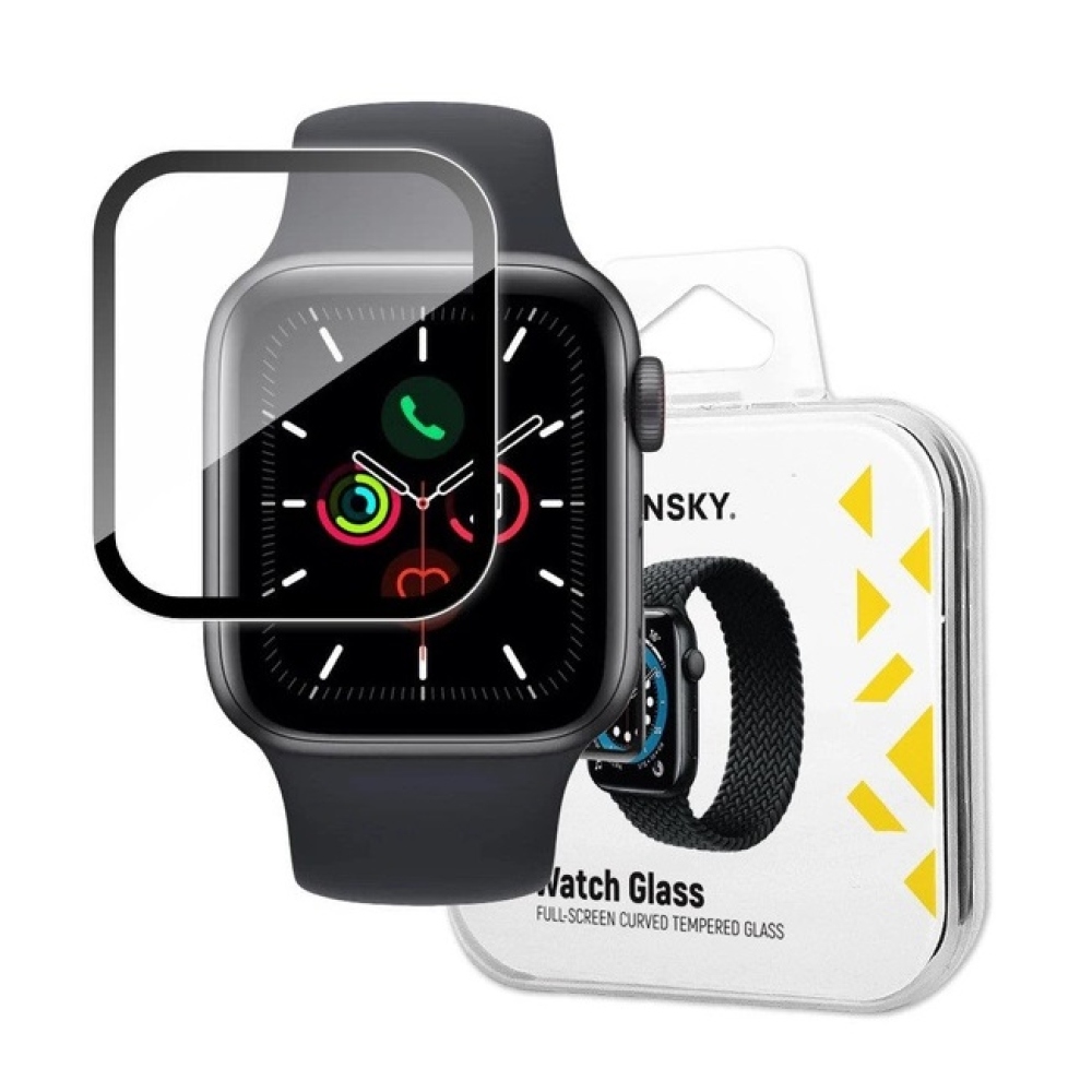 Wozinsky ochranné sklo na Apple Watch 6/5/4/SE 44mm - čierne