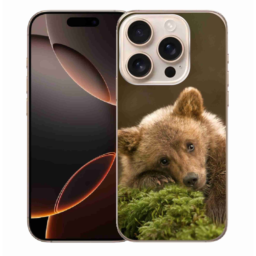 Gélový kryt mmCase na iPhone 16 Pro Max - medveď