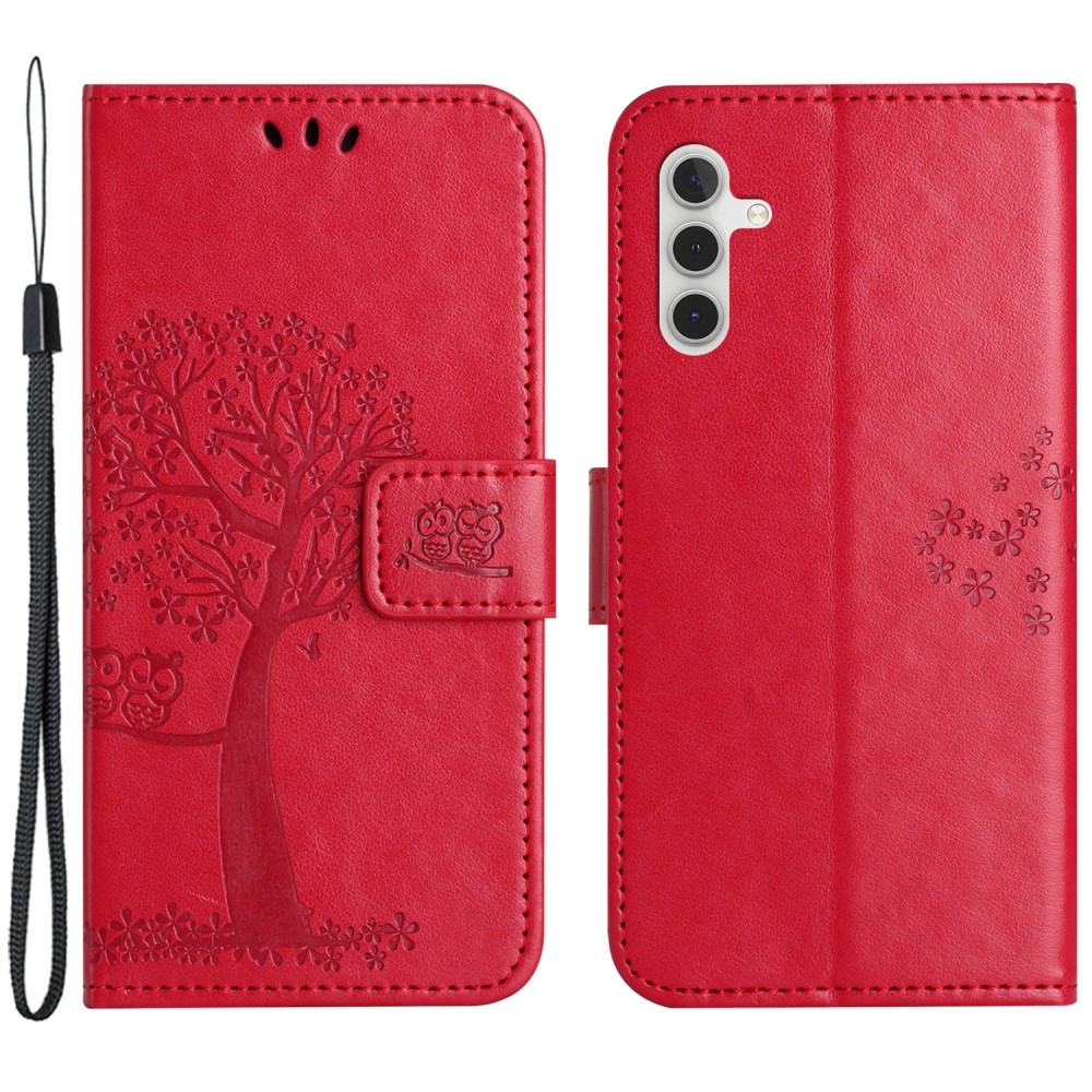 Tree knižkové púzdro na Samsung Galaxy A55 5G - červené
