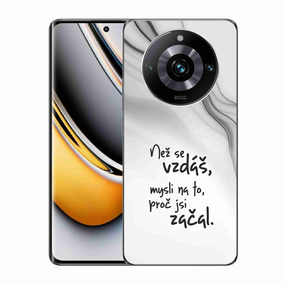 Gélový kryt mmCase na Realme 11 Pro/11 Pro+ - citát 2 biele pozadie