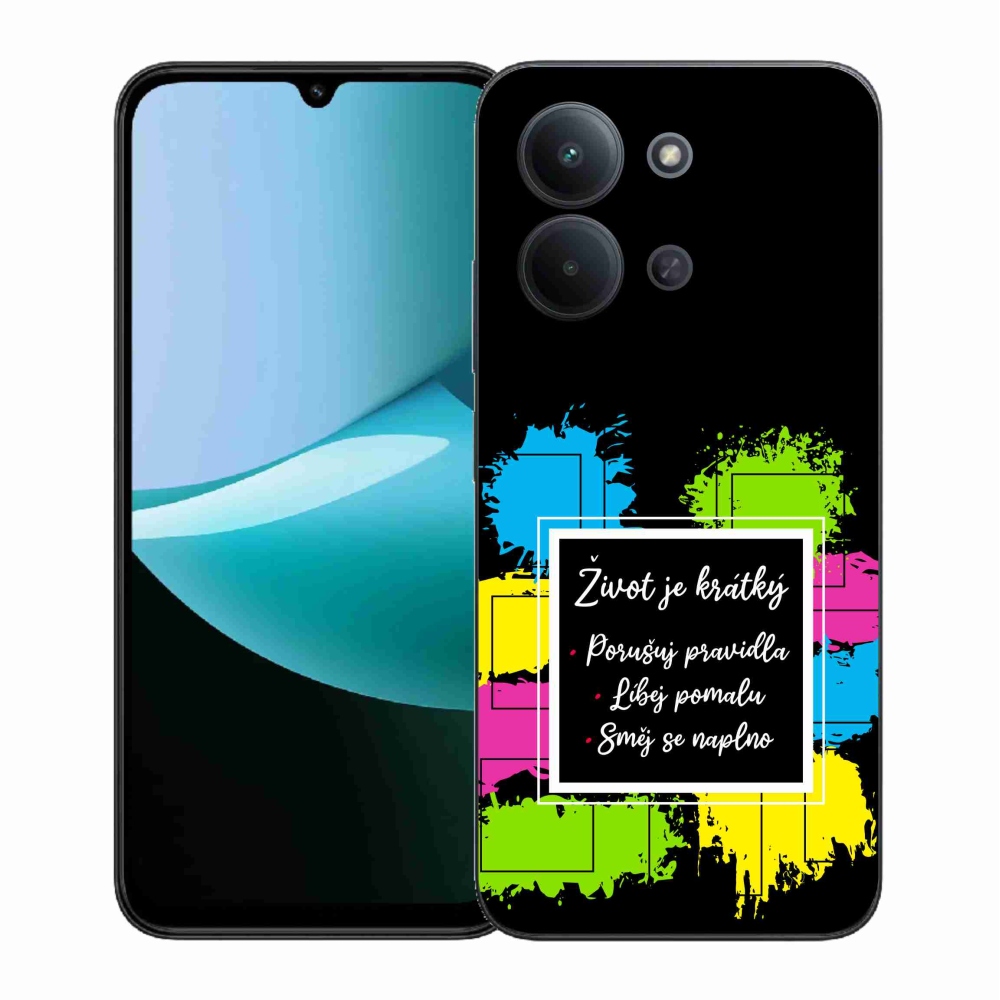 Gélový kryt mmCase na Xiaomi Redmi 15C 4G (171mm)/Poco C85 4G (171mm) - citát 5 čierne pozadie