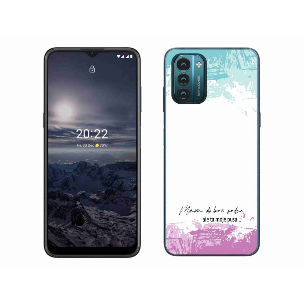 Gélový kryt mmCase na Nokia G11/G21 - vtipný text 3 biele pozadie