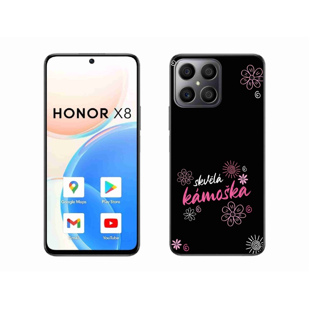 Gélový kryt mmCase na Honor X8 4G - skvelá kamoška čierne pozadie