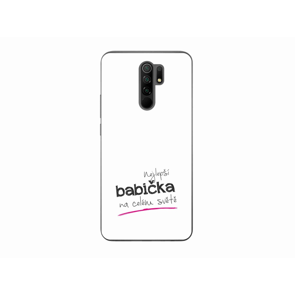 Gélový kryt mmCase na Xiaomi Redmi 9 - najlepšia babička 4 biele pozadie