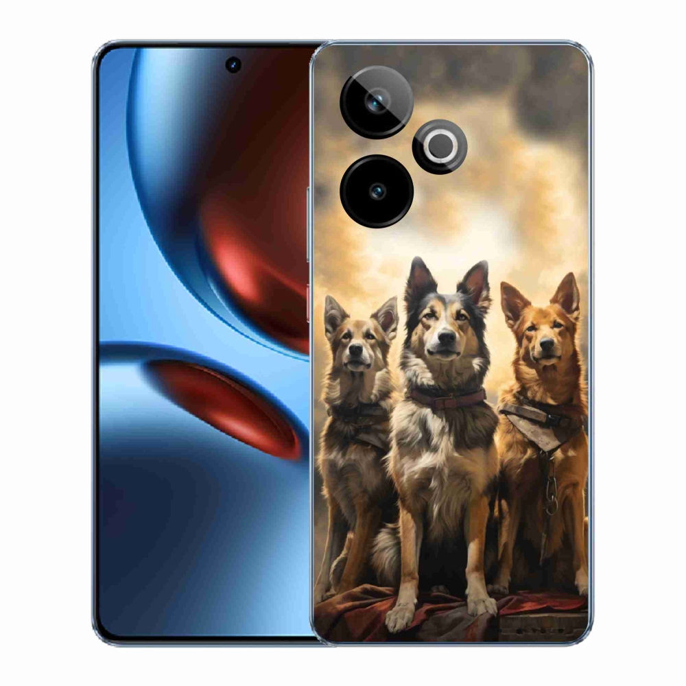 Gélový kryt mmCase na Realme GT 7 5G/GT 7T 5G - tri psy