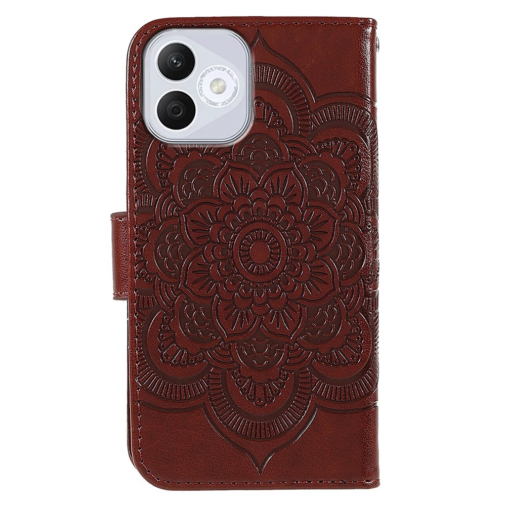 Mandala knižkové puzdro na Honor 400 Lite - hnedé