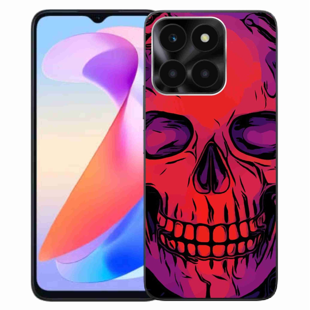 Gélový obal mmCase na Honor X6a - lebka