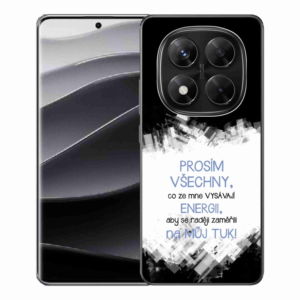 Gélový kryt mmCase na Xiaomi Redmi Note 14 Pro 5G/Poco X7 5G - vtipný text 1 modrý