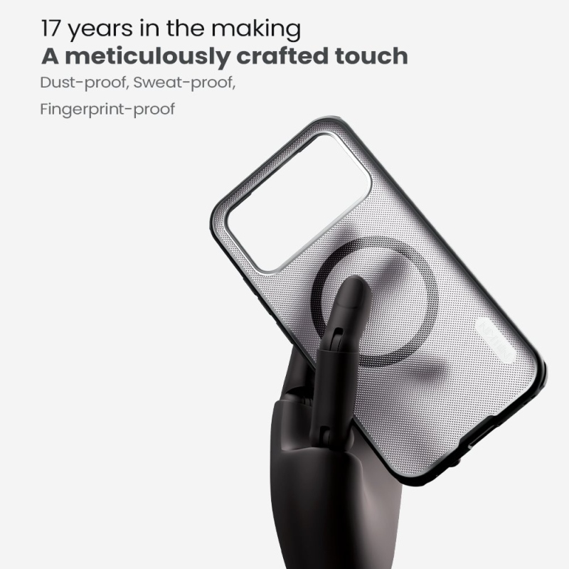 Nillkin Super Frosted PRO Magnetický zadný kryt pre Poco F8 Pro Transparent Black