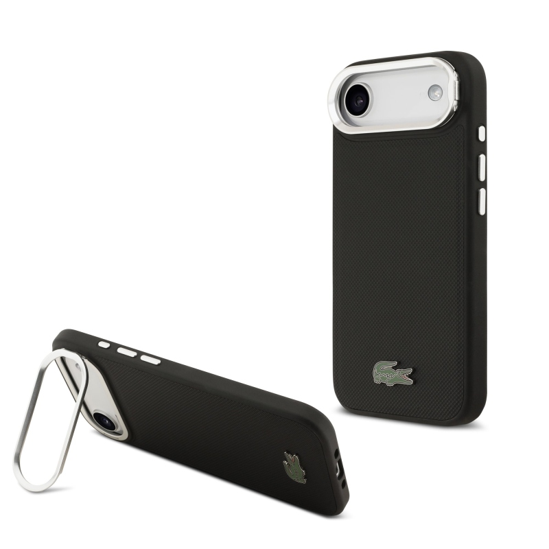 Lacoste Iconic Petit Pique Camera Stand MagSafe Zadný Kryt pre iPhone Air Black