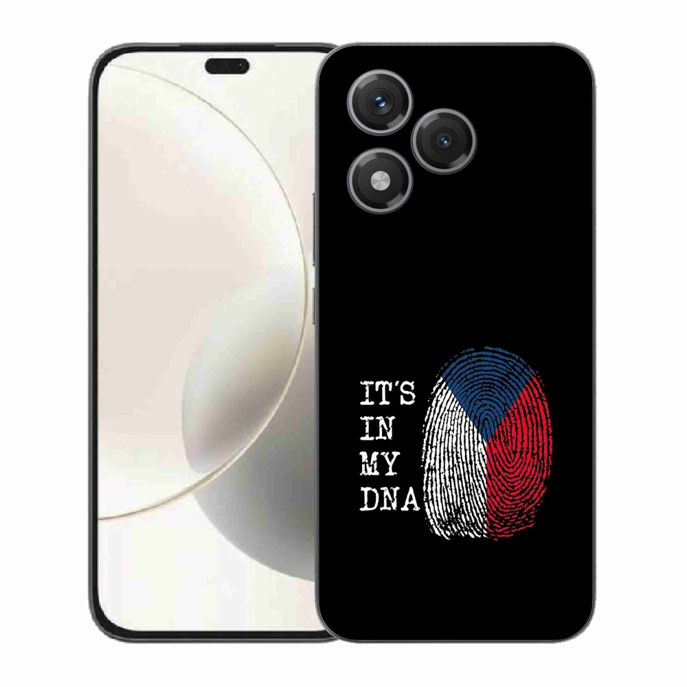 Gélový kryt mmCase na Honor 400 Lite - vlajka odtlačok prsta čierne pozadie