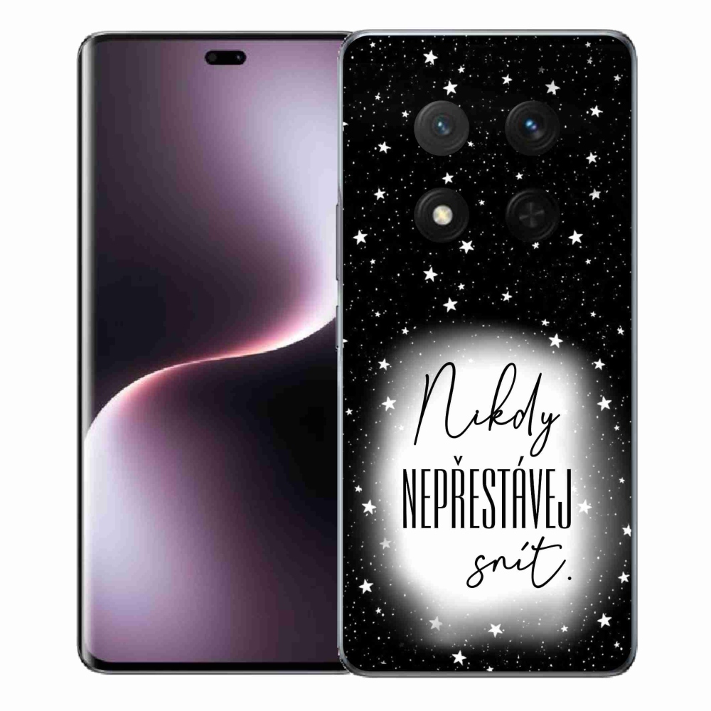 Gélový kryt mmCase na Honor Magic 7 Lite 5G - citát 1 bieločierne pozadie