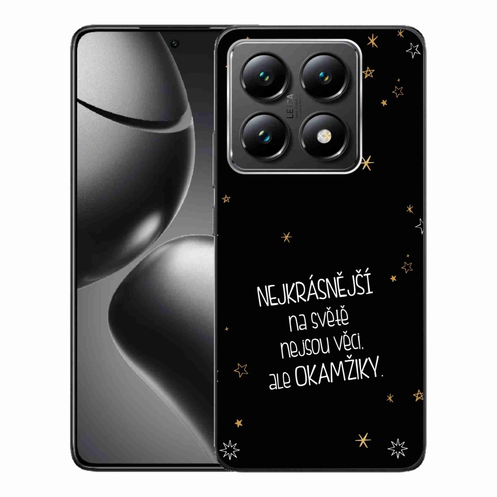 Gélový kryt mmCase na Xiaomi 14T - citát 4 čierne pozadie