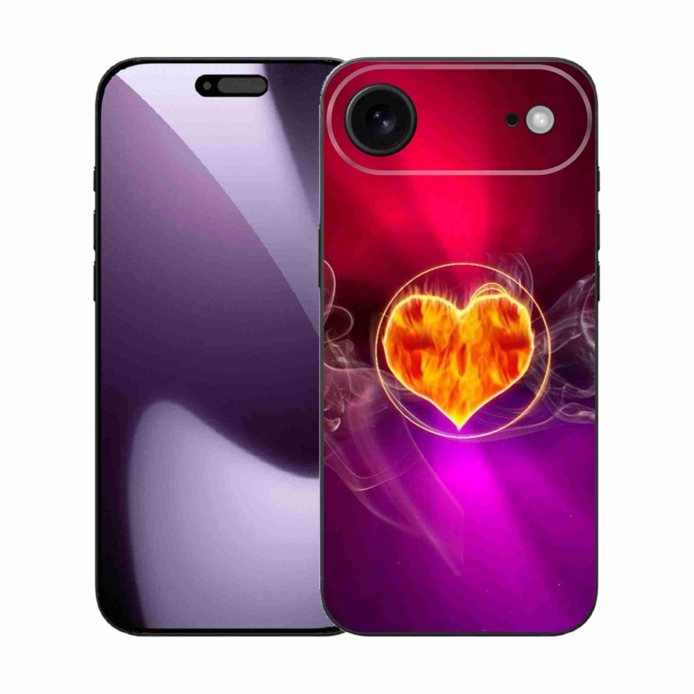 Gélový kryt mmCase na iPhone 17 Air - ohnivé srdce