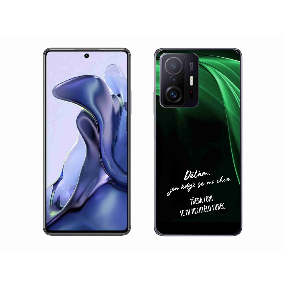 Gélový kryt mmCase na Xiaomi 11T Pro - vtipný text 12 čierne pozadie