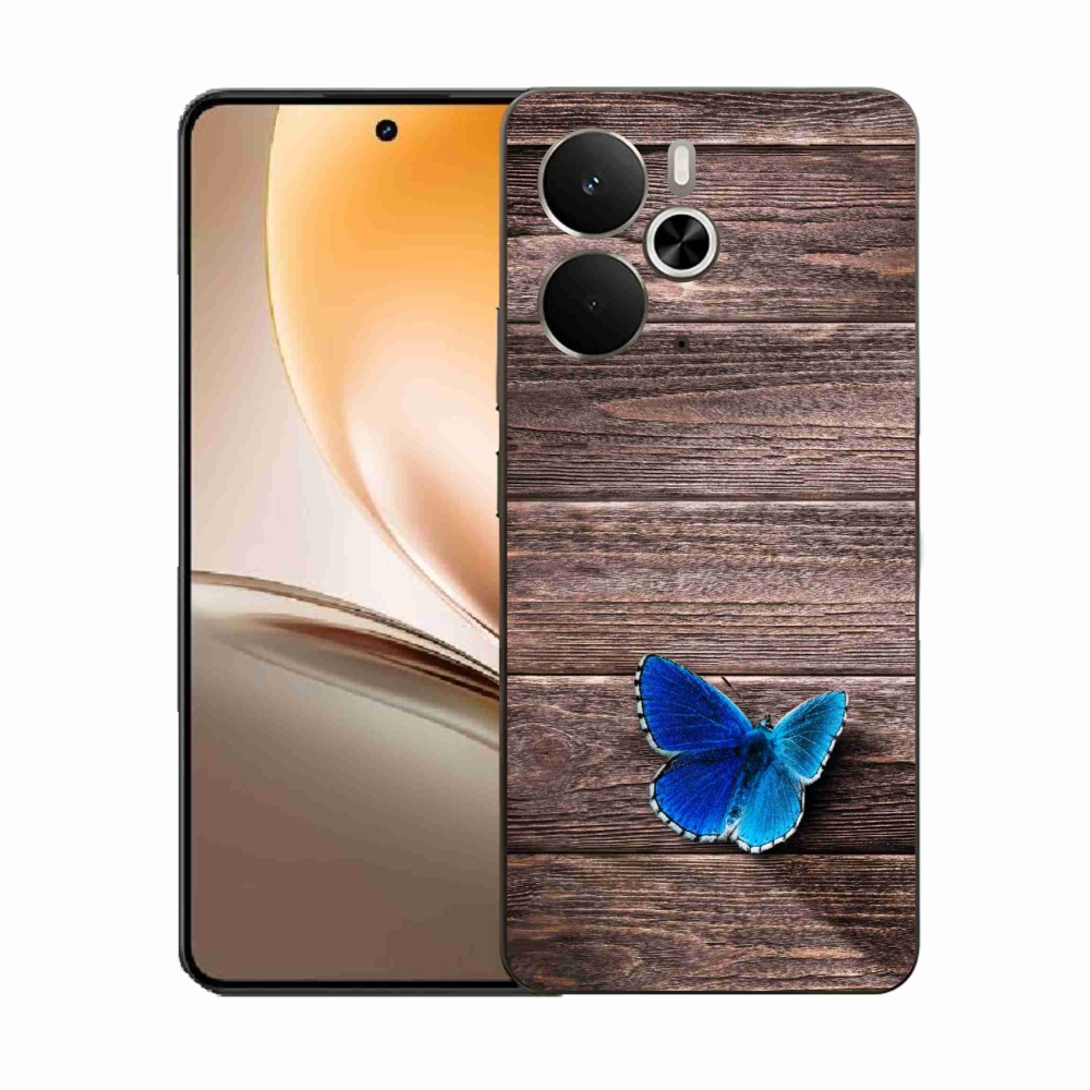 Gélový kryt mmCase na Realme 14 5G - modrý motýľ 1