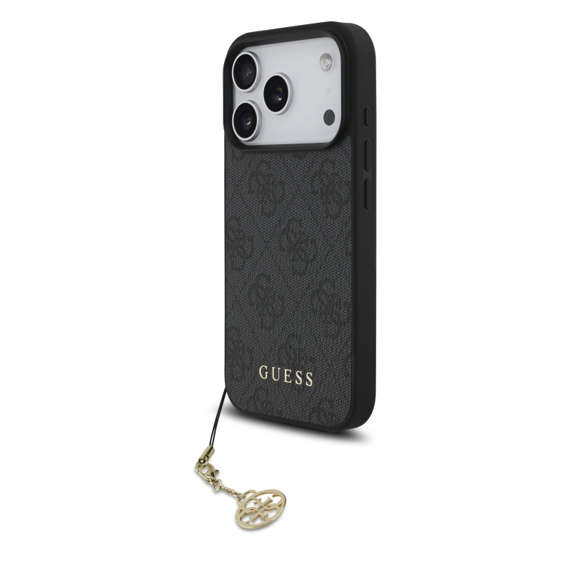 Zadný kryt Guess 4G Charm pre iPhone 17 Pro Tone on Tone Grey