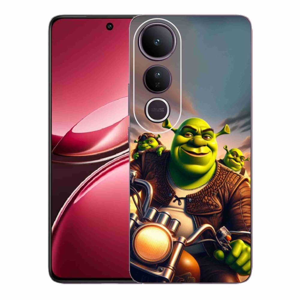 Gélový kryt mmCase na Vivo V50 Lite 4G/5G - shrek na motorke