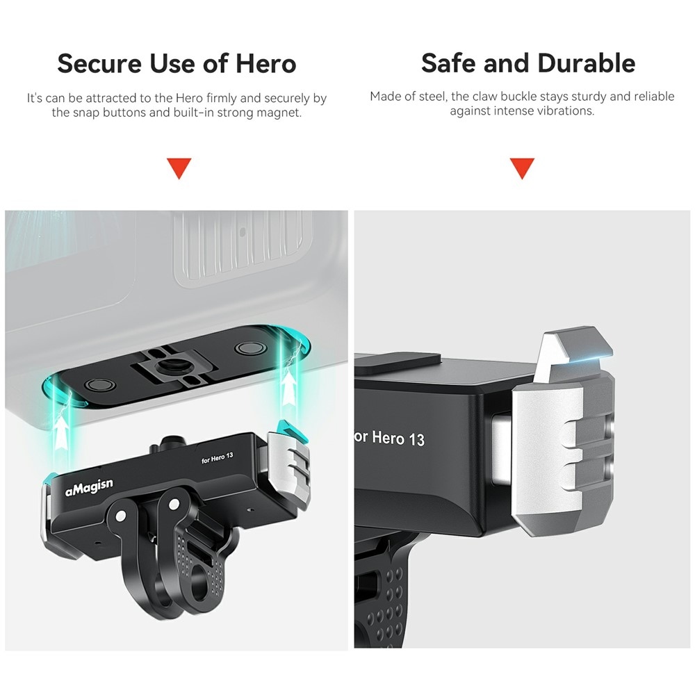 Magnetický kovový rýchloupínací držiak AMAGISN pre GoPro Hero 13
