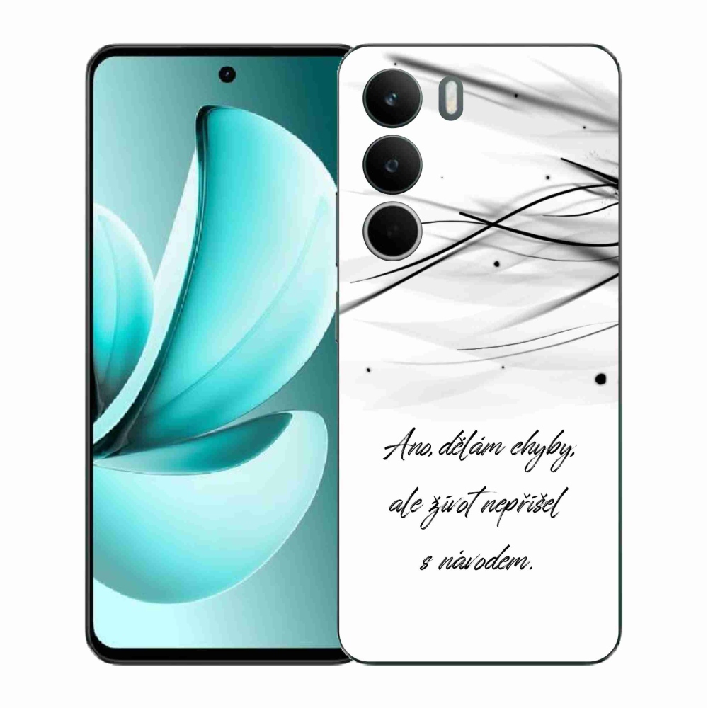 Gélový kryt mmCase na Realme C71 - citát biele pozadie