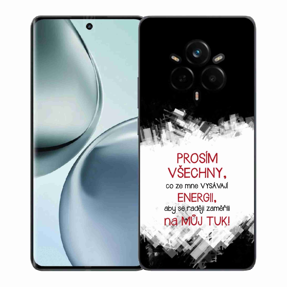 Gélový kryt mmCase na Realme 14 Pro+ 5G - vtipný text 1 červený