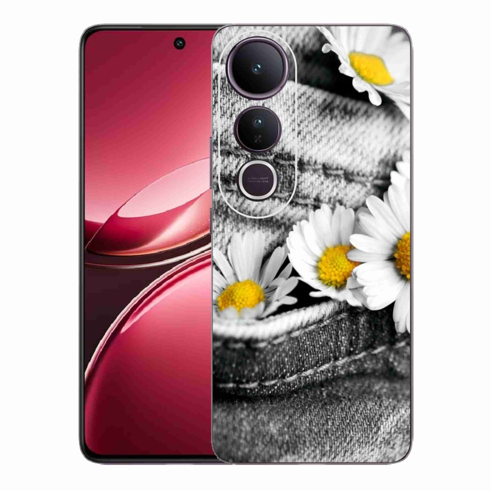Gélový kryt mmCase na Vivo V50 Lite 4G/5G - margaréty