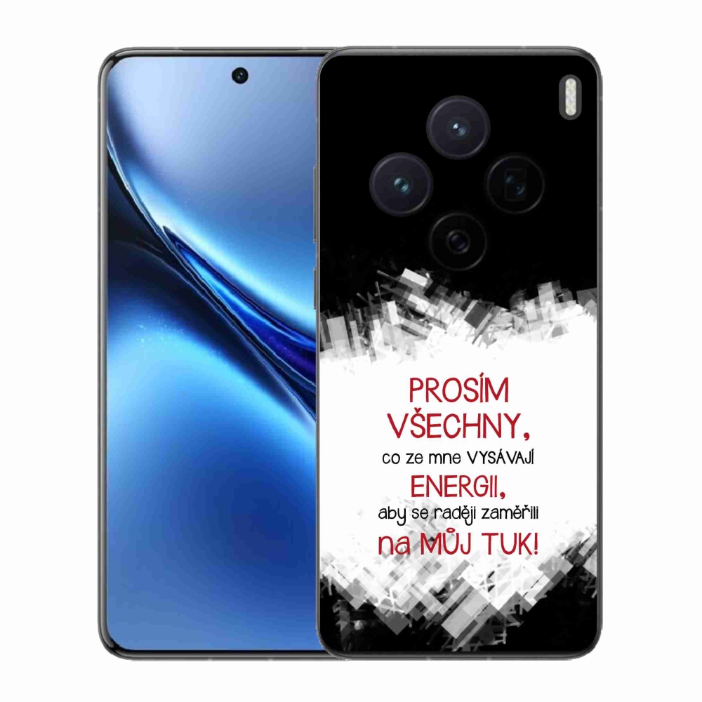 Gélový kryt mmCase na Vivo X200 5G - vtipný text 1 červený