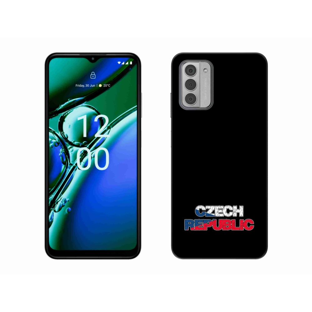 Gélový kryt mmCase na Nokia G42 - Czech Republic čierne pozadie