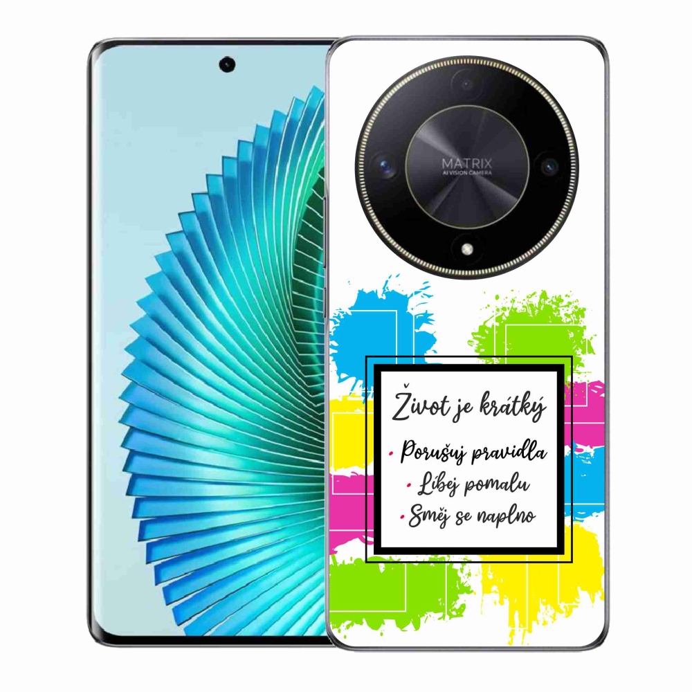 Gélový kryt mmCase na Honor Magic 6 Lite 5G - citát 5 biele pozadie