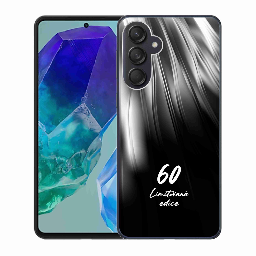 Gélový kryt mmCase na Samsung Galaxy M55 5G - 60 limitovaná edícia čierne pozadie