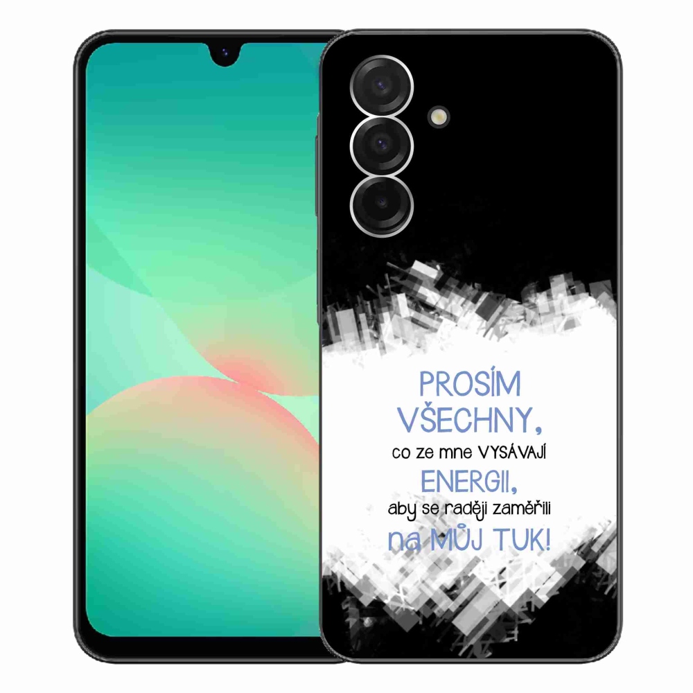 Gélový kryt mmCase na Samsung Galaxy A26 5G - vtipný text 1 modrý