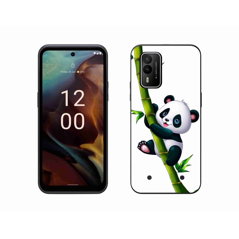 Gélový kryt mmCase na Nokia XR21 - panda na bambuse