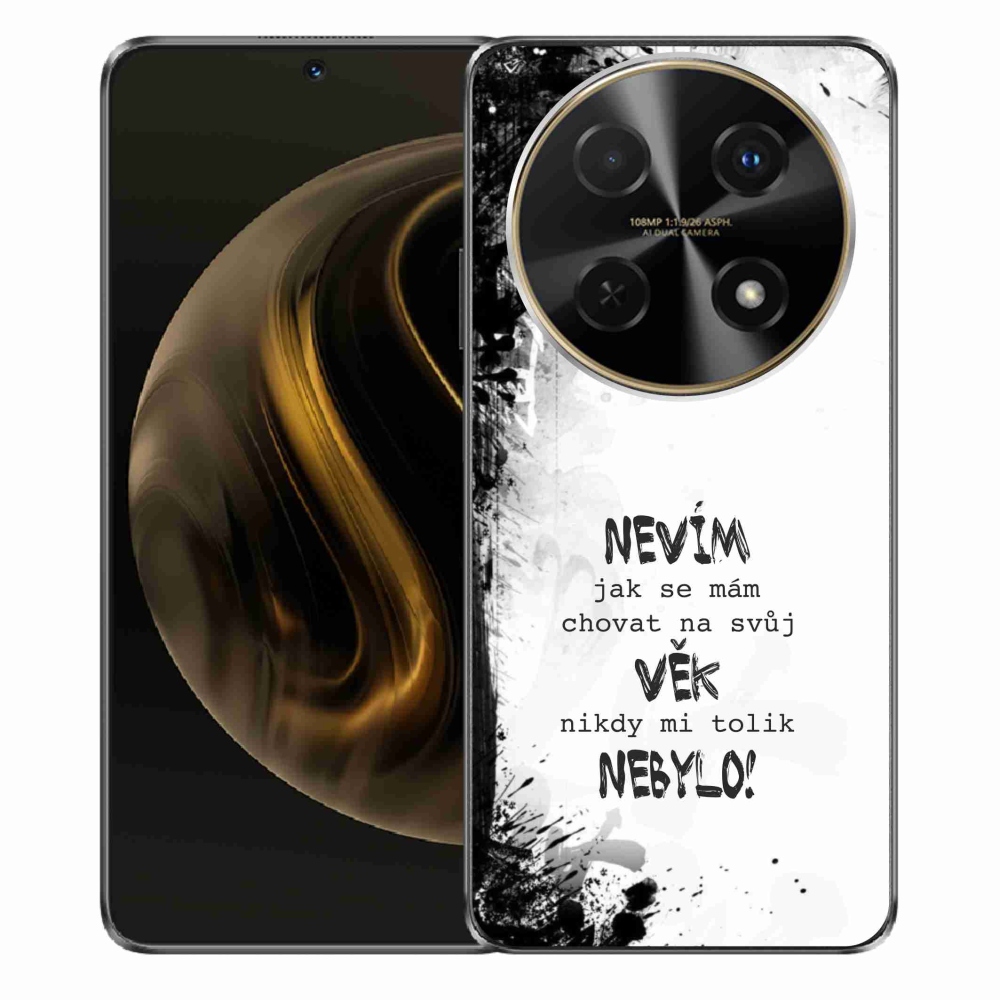 Gélový kryt mmCase na Huawei Nova 12i - vtipný text 14 biele pozadie