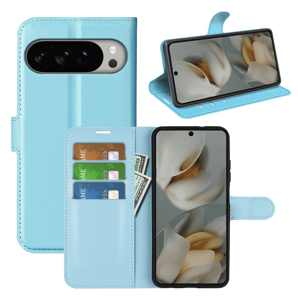 Litchi knižkové puzdro na Google Pixel 10 Pro XL - modré