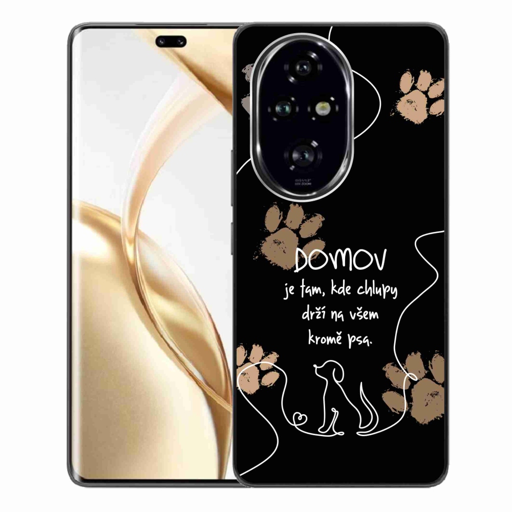 Gélový kryt mmCase na Honor 200 Pro 5G - psí motív čierne pozadie