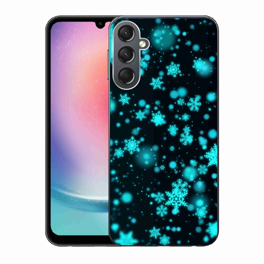 Gélový kryt mmCase na Samsung Galaxy A24 - snehové vločky 1