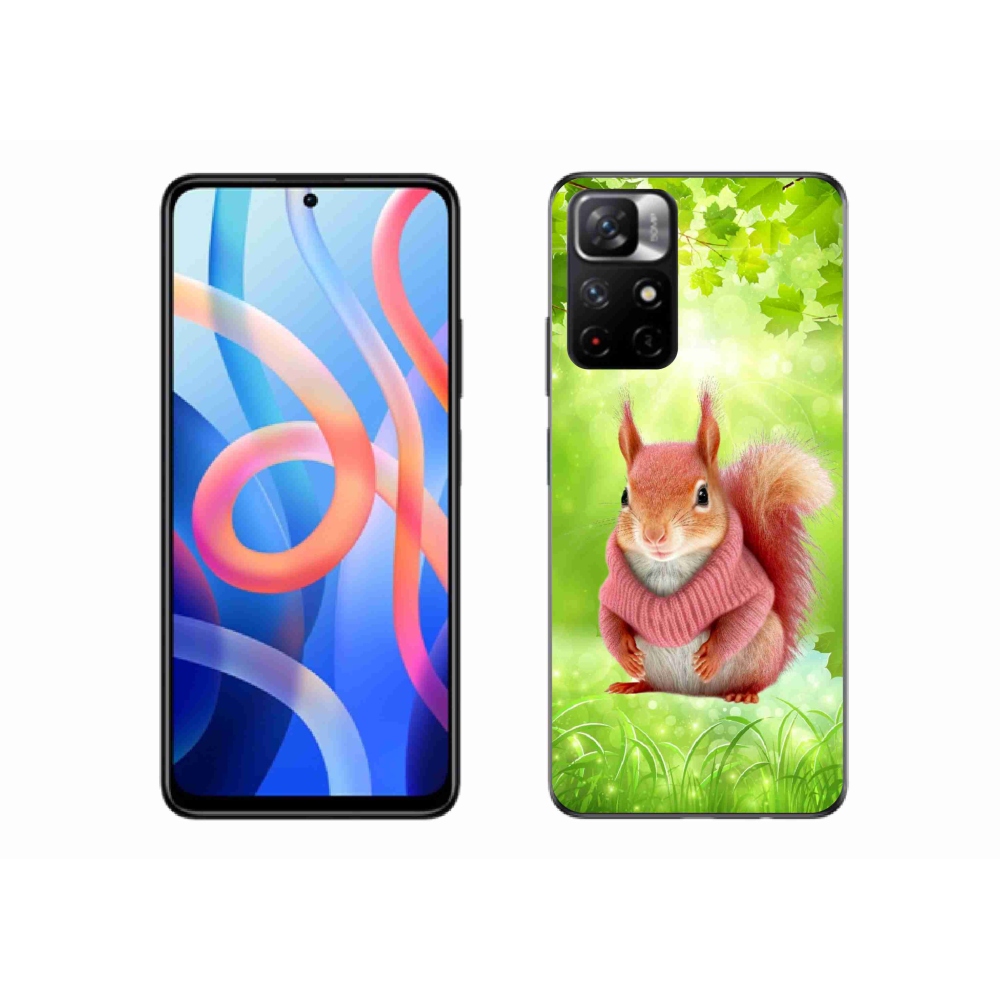 Gélový kryt mmCase na Xiaomi Poco M4 Pro 5G - veverička vo svetri