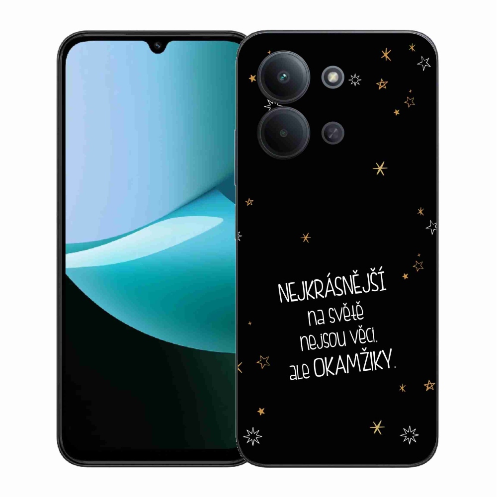 Gélový kryt mmCase na Xiaomi Redmi 15C 4G (171mm)/Poco C85 4G (171mm) - citát 4 čierne pozadie