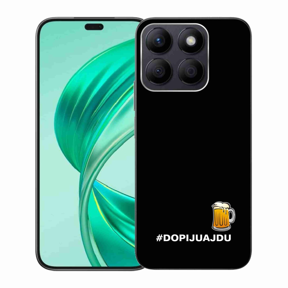 Gélový kryt mmCase na Honor X8b - pivný motív 1 čierne pozadie